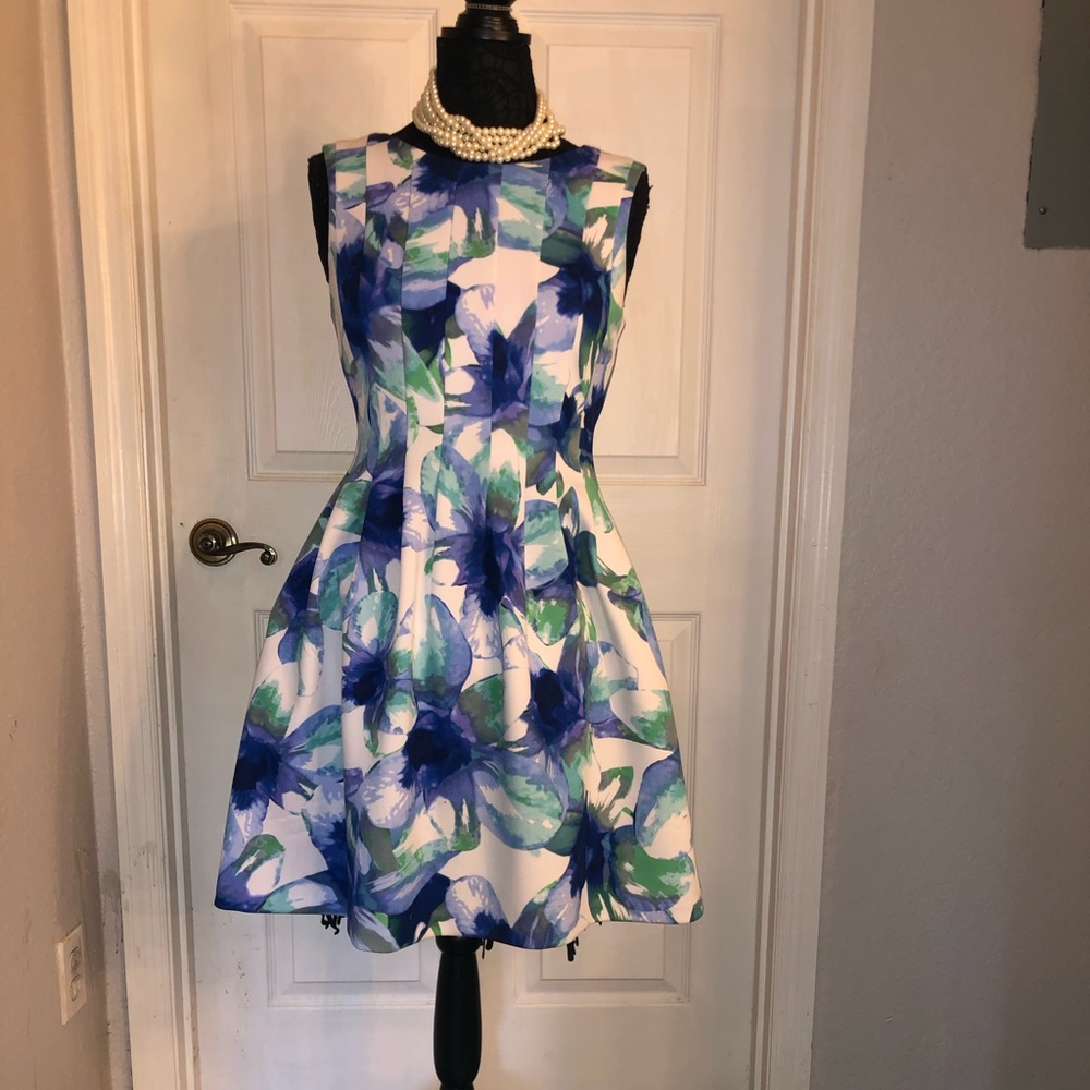 Gorgeous midi floral dress with hidden pockets.